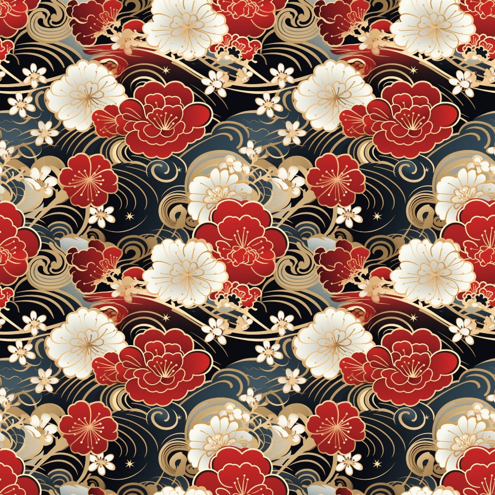 Crimson Festival Glow Pattern 7 Minky Fabric