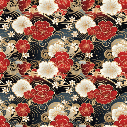 Crimson Festival Glow Pattern 7 Minky Fabric