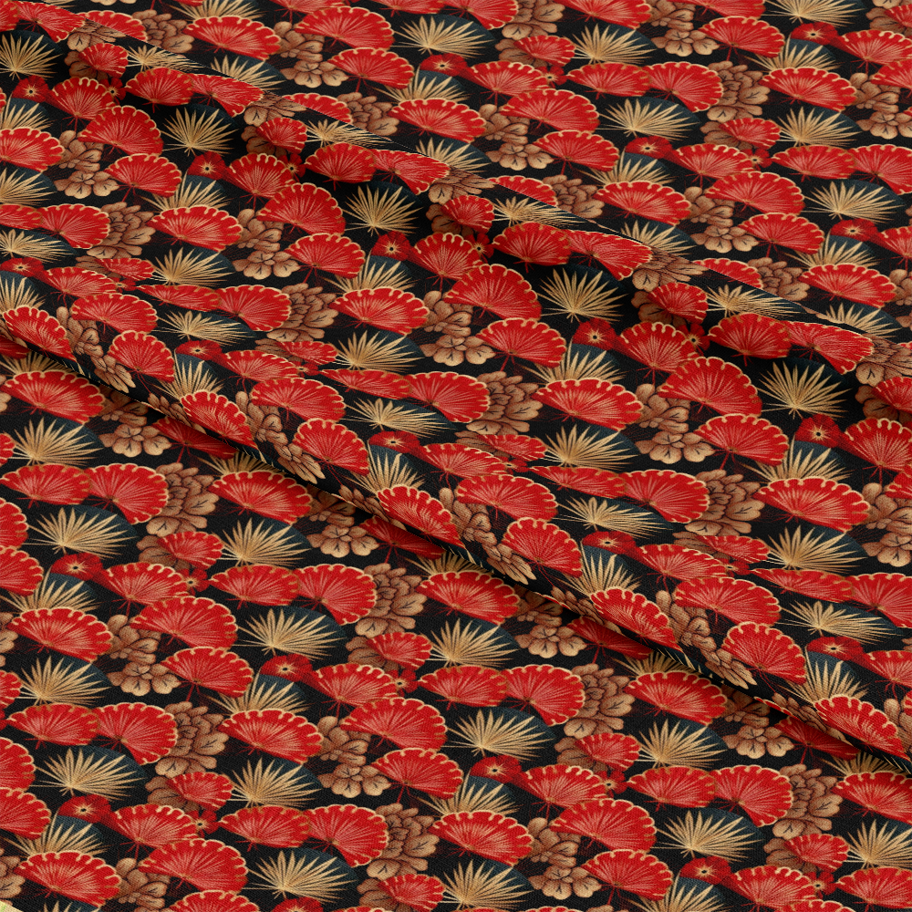 Chinese Lunar Lantern Lights Pattern 8 Quilting Cotton Fabric