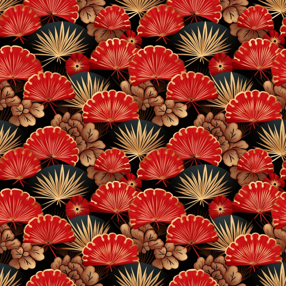 Crimson Festival Glow Pattern 8 Minky Fabric