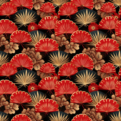 Crimson Festival Glow Pattern 8 Minky Fabric