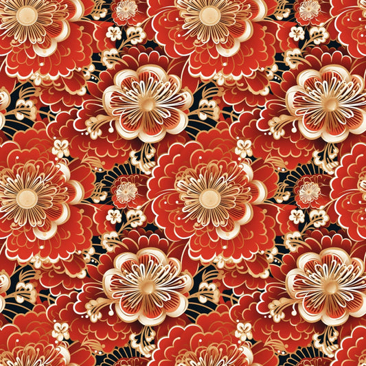 Chinese Lunar Lantern Lights Pattern 9 Quilting Cotton Fabric