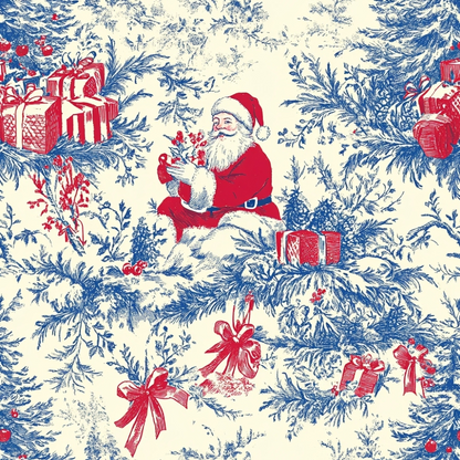 Yuletide Toile Pattern 2 Minky Fabric