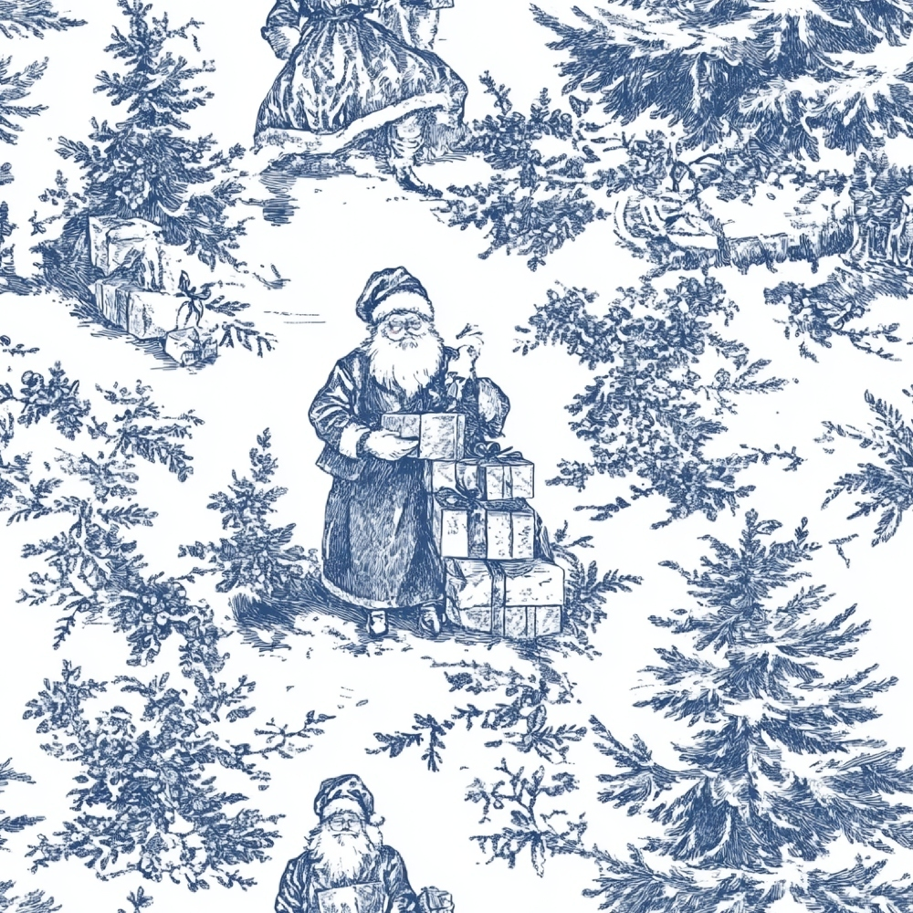 Yuletide Toile Pattern 3 Minky Fabric