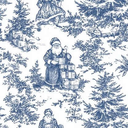 Yuletide Toile Pattern 3 Minky Fabric