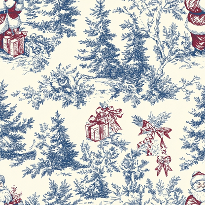 Yuletide Toile Pattern 5 Minky Fabric