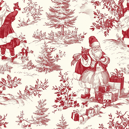 Yuletide Toile Pattern 7 Minky Fabric