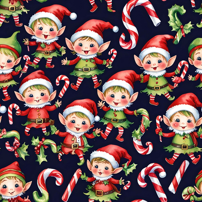 Yuletide Whimsy Pattern 10 Minky Fabric