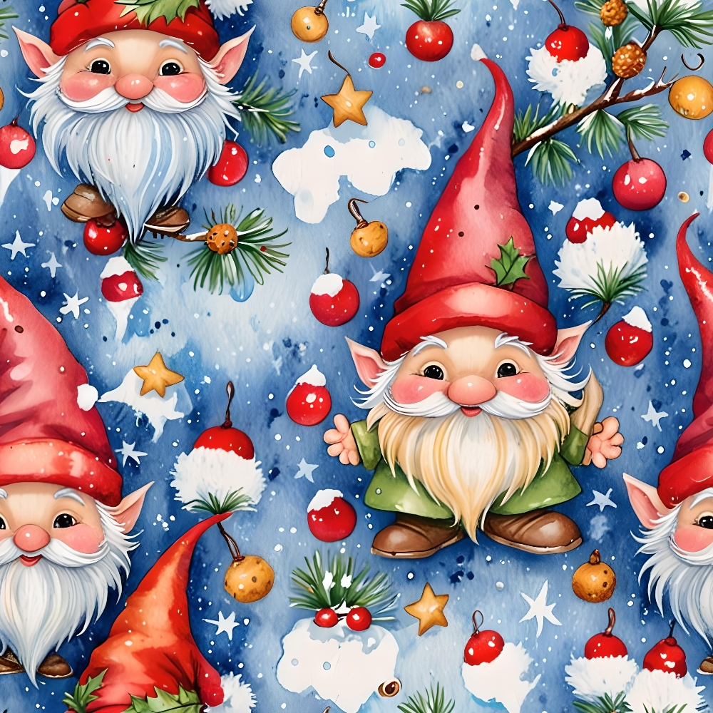 Yuletide Whimsy Pattern 4 Minky Fabric