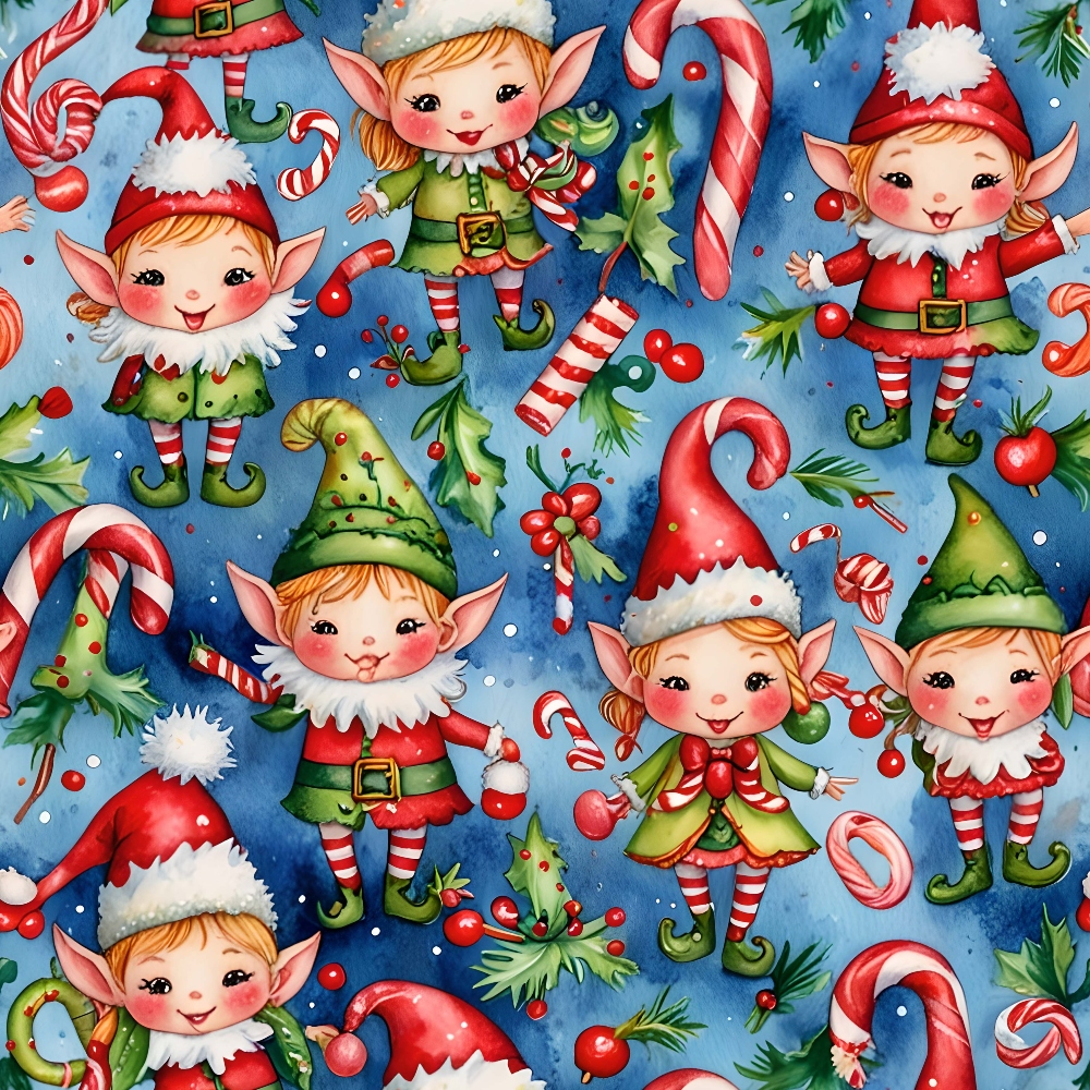 Yuletide Whimsy Pattern 7 Minky Fabric