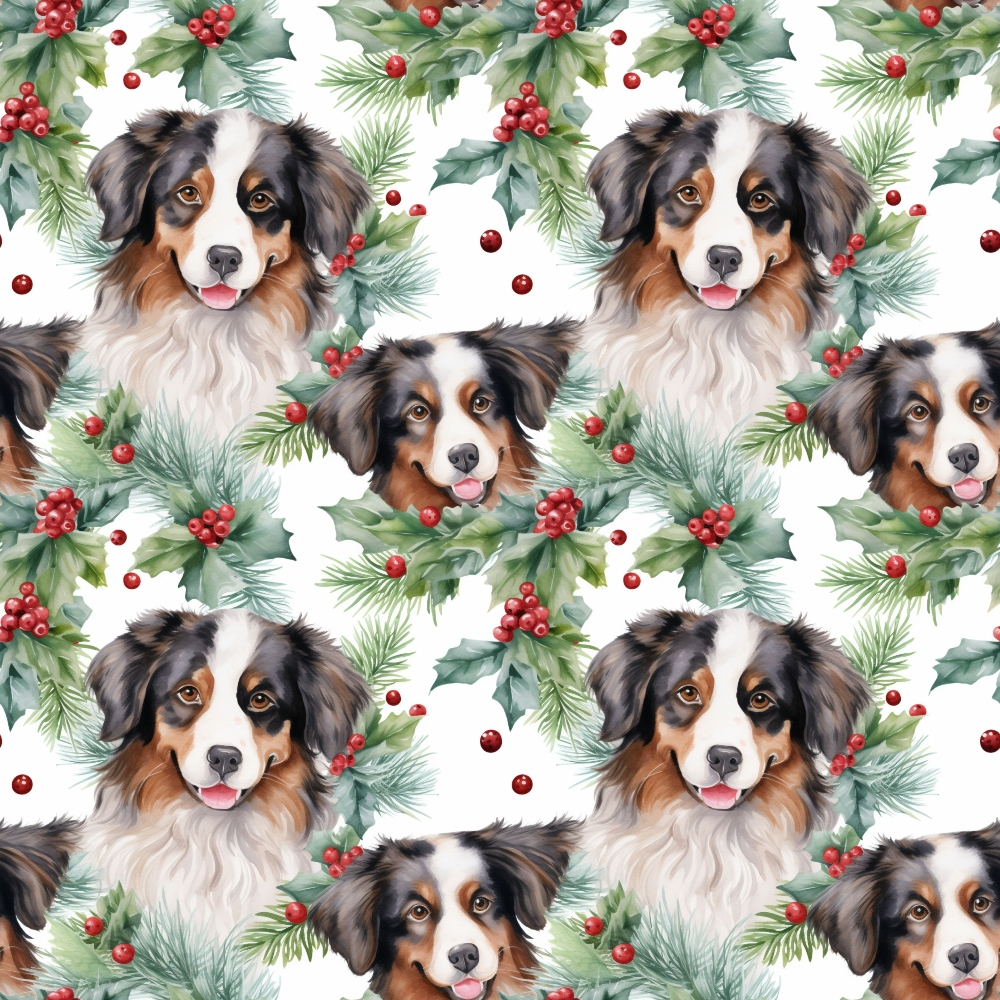 Holiday Pups Pattern 10 Minky Fabric