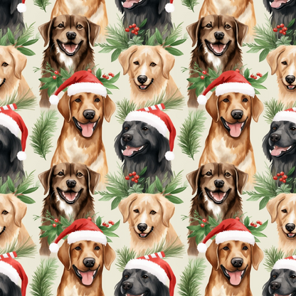 Holiday Pups Pattern 1 Minky Fabric