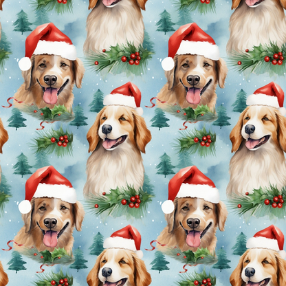 Holiday Pups Pattern 2 Minky Fabric