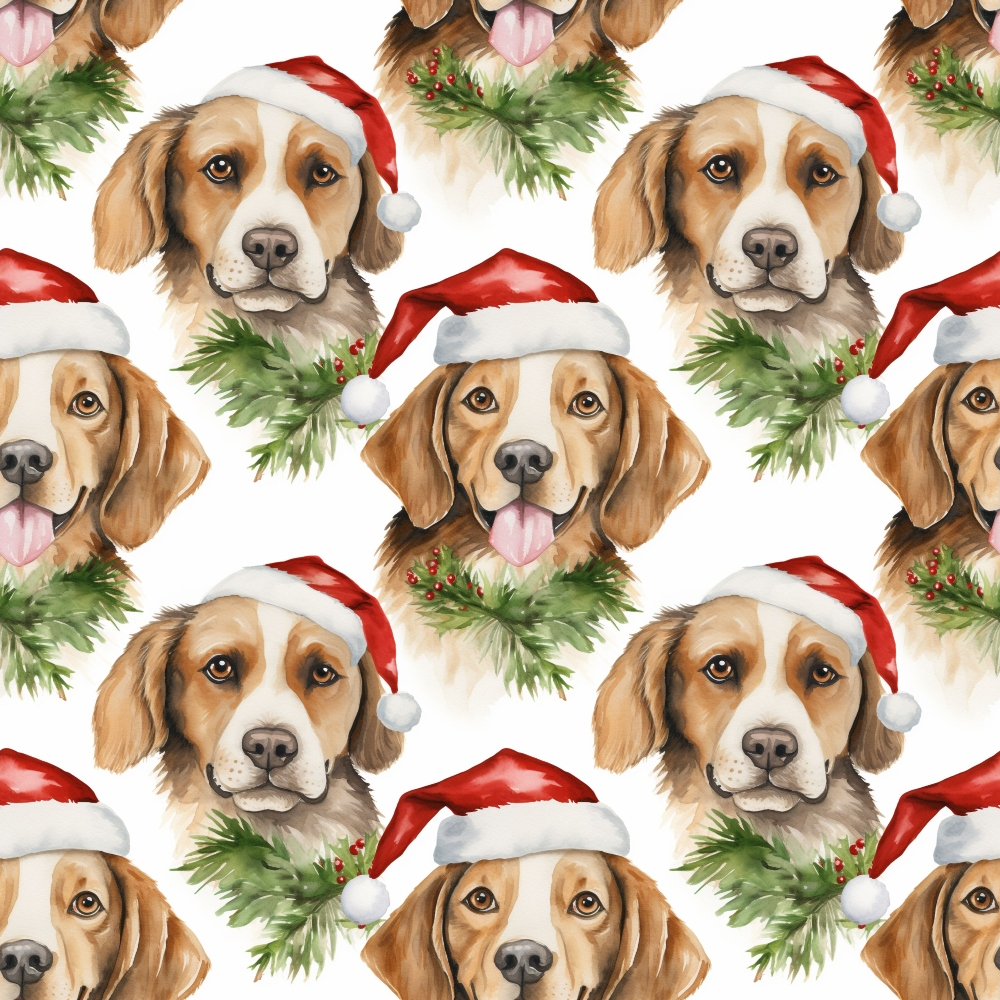 Holiday Pups Pattern 3 Minky Fabric