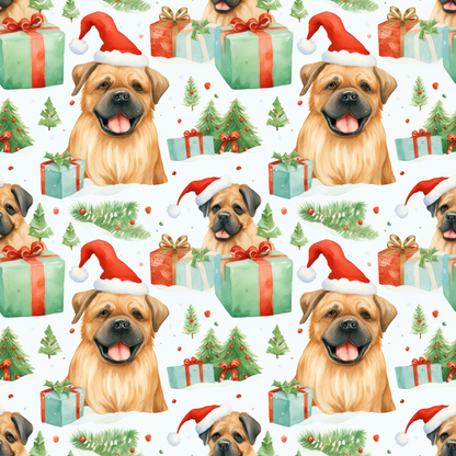 Holiday Pups Pattern 4 Minky Fabric