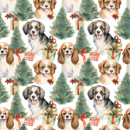 Holiday Pups Pattern 5 Minky Fabric
