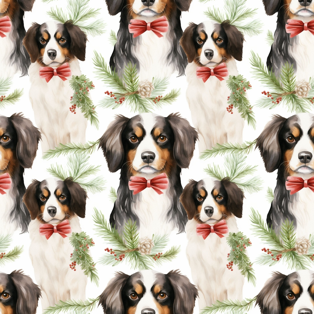 Holiday Pups Pattern 6 Minky Fabric