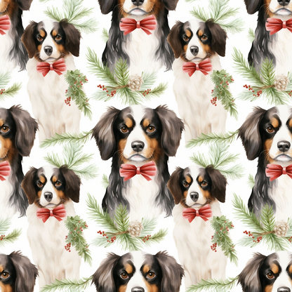 Holiday Pups Pattern 6 Minky Fabric
