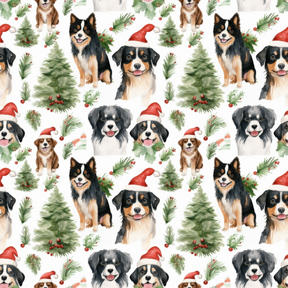 Holiday Pups Pattern 7 Minky Fabric
