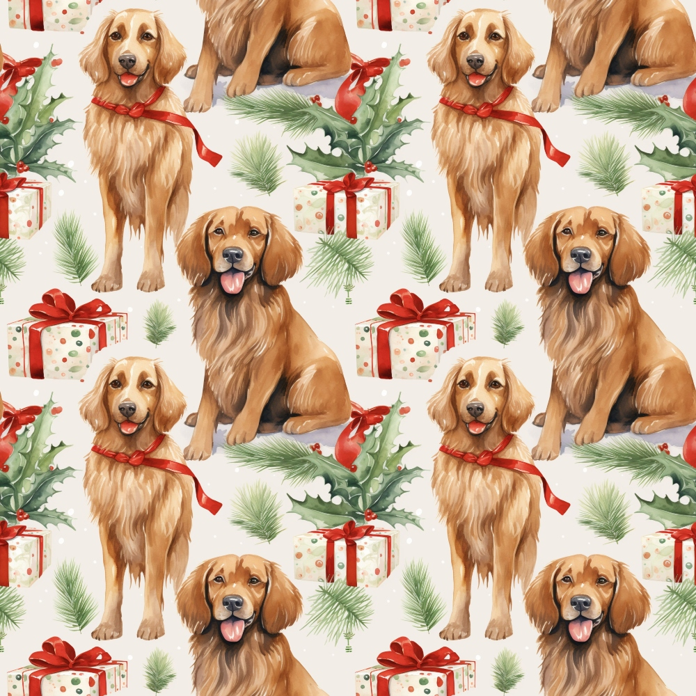 Holiday Pups Pattern 8 Minky Fabric