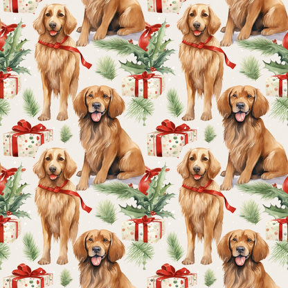 Holiday Pups Pattern 8 Minky Fabric