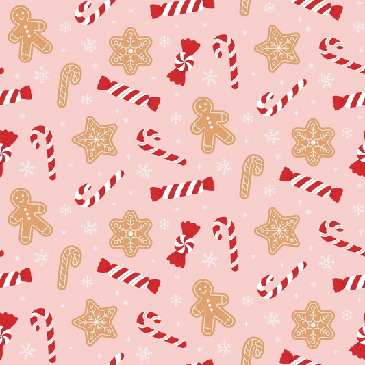Christmas Treats Candy Pattern 5 Quilting Cotton Fabric