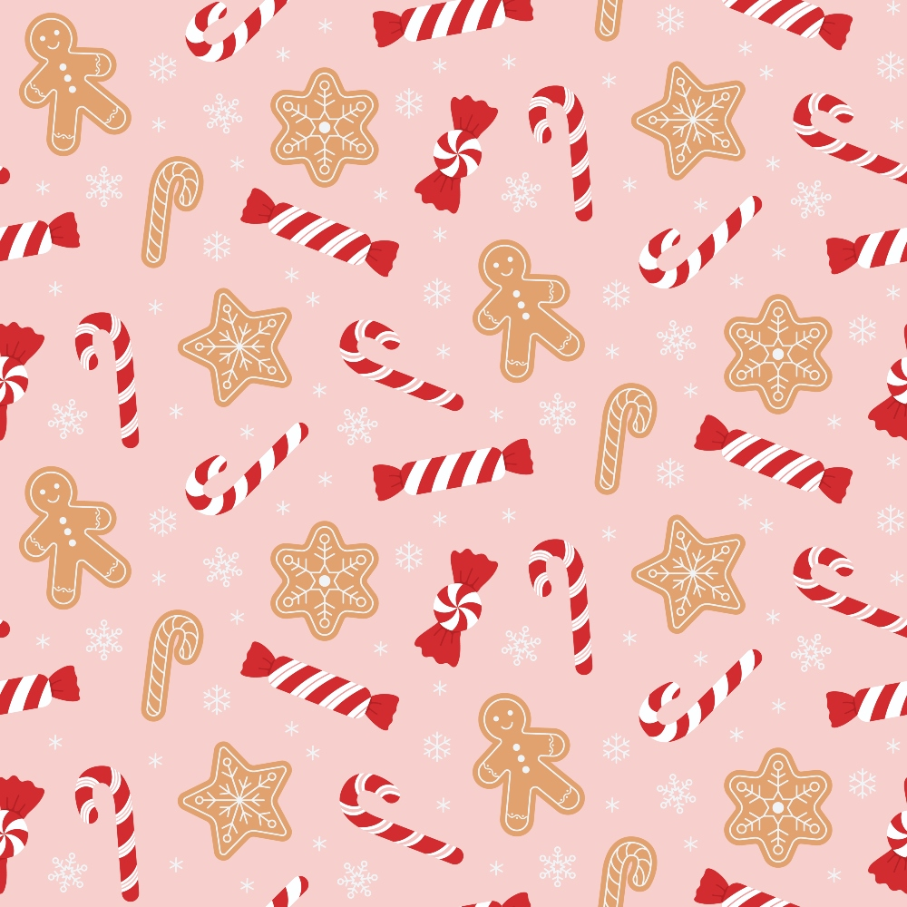 Christmas Treats Candy Pattern 5 Minky Fabric