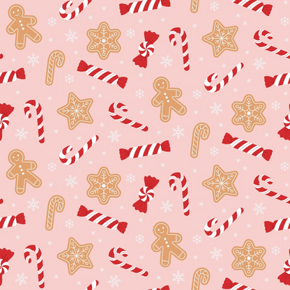 Christmas Treats Candy Pattern 5 Minky Fabric
