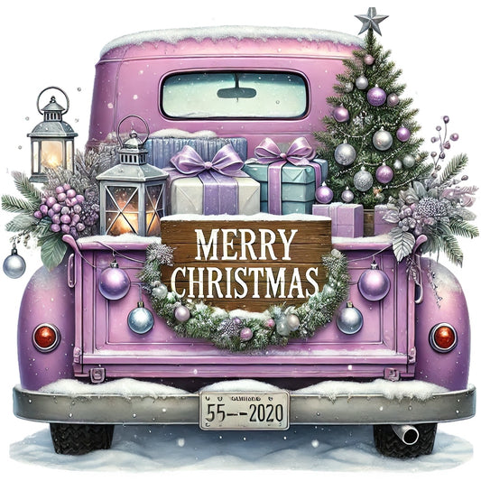 Christmas Trucks Fabric Panel 17