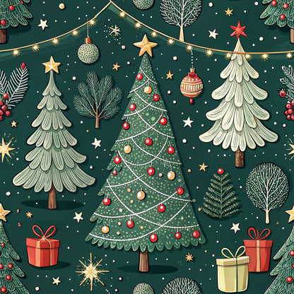 Evergreen Glow Pattern 2 Minky Fabric
