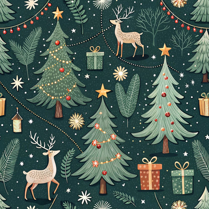 Christmas Tree Lights Pattern 3 Quilting Cotton Fabric