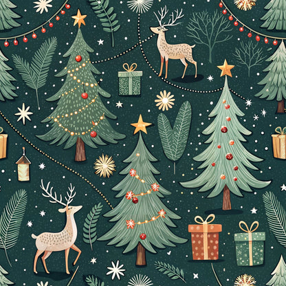 Evergreen Glow Pattern 3 Minky Fabric