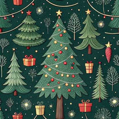 Evergreen Glow Pattern 4 Minky Fabric