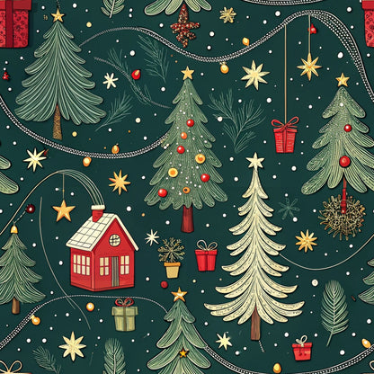 Evergreen Glow Pattern 5 Minky Fabric