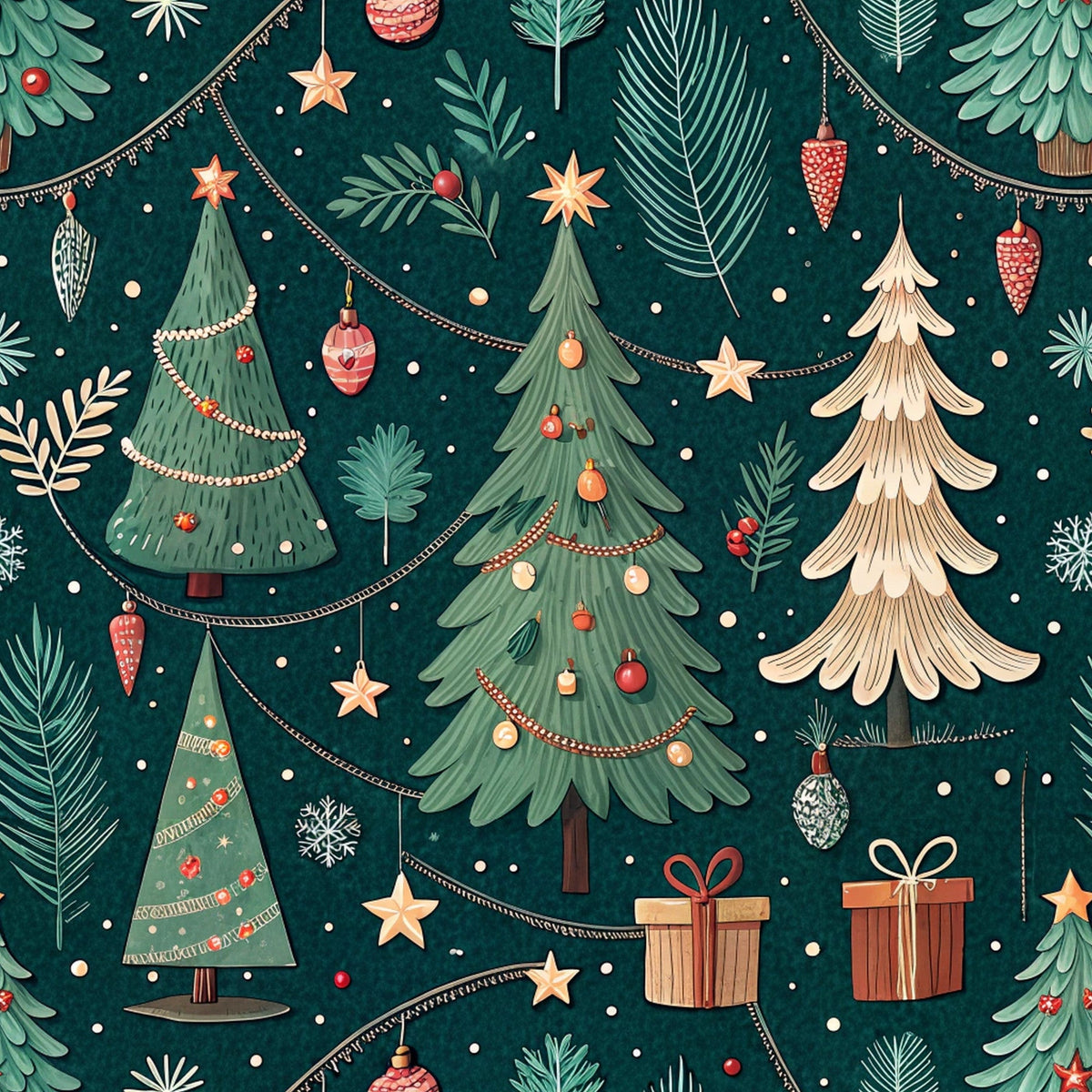 Evergreen Glow Pattern 8 Minky Fabric