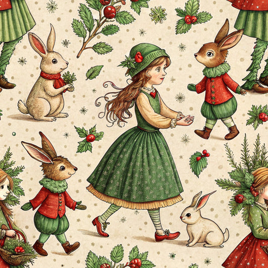Christmas in Wonderland Pattern 30 Quilting Cotton Fabric
