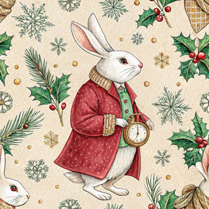 Yuletide Hare Pattern 36 Minky Fabric
