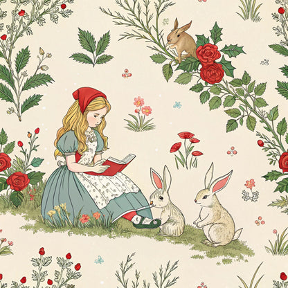Yuletide Hare Pattern 40 Minky Fabric