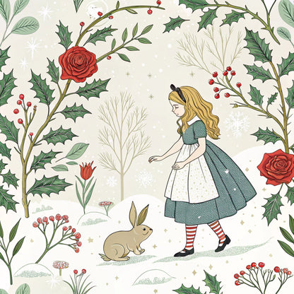 Yuletide Hare Pattern 46 Minky Fabric