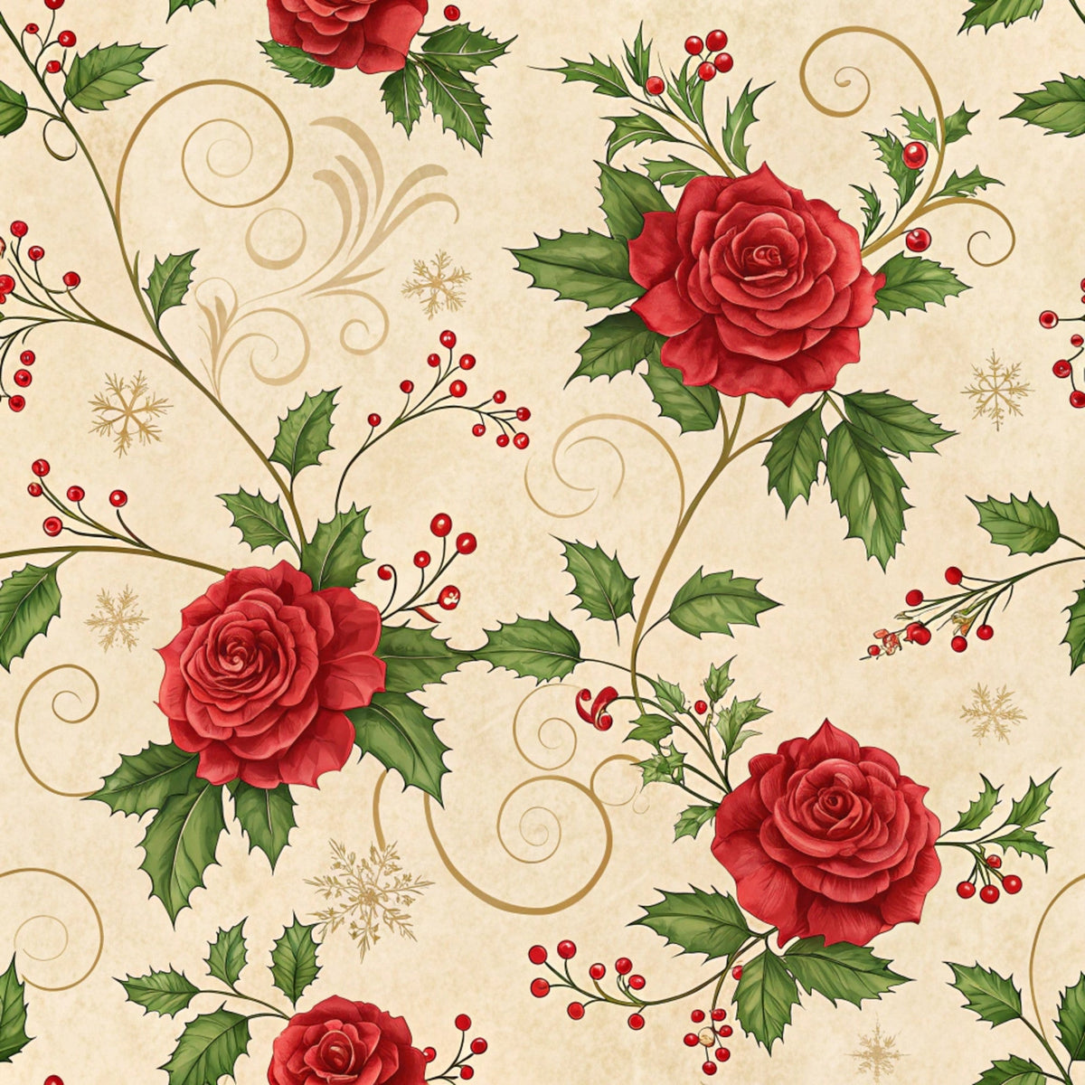 Yuletide Hare Pattern 50 Minky Fabric