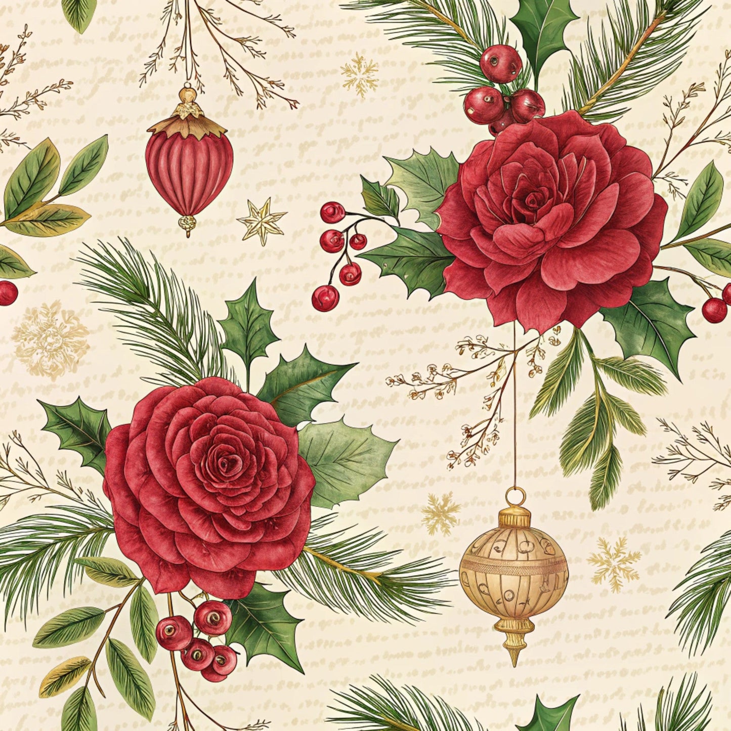 Christmas in Wonderland Pattern 51 Quilting Cotton Fabric