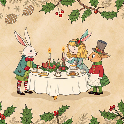 Yuletide Hare Pattern 53 Minky Fabric