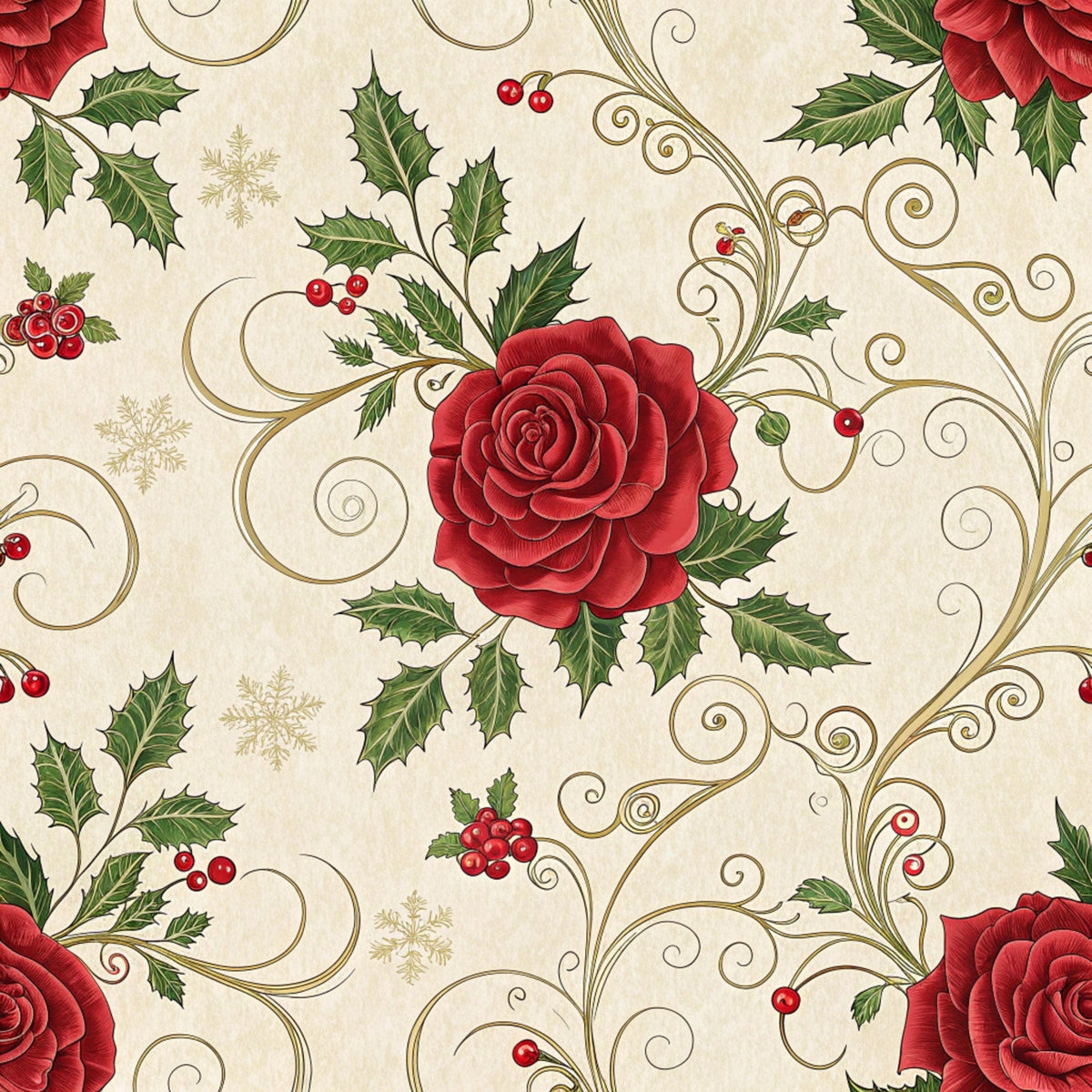 Yuletide Hare Pattern 56 Minky Fabric