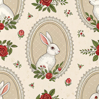 Yuletide Hare Pattern 59 Minky Fabric