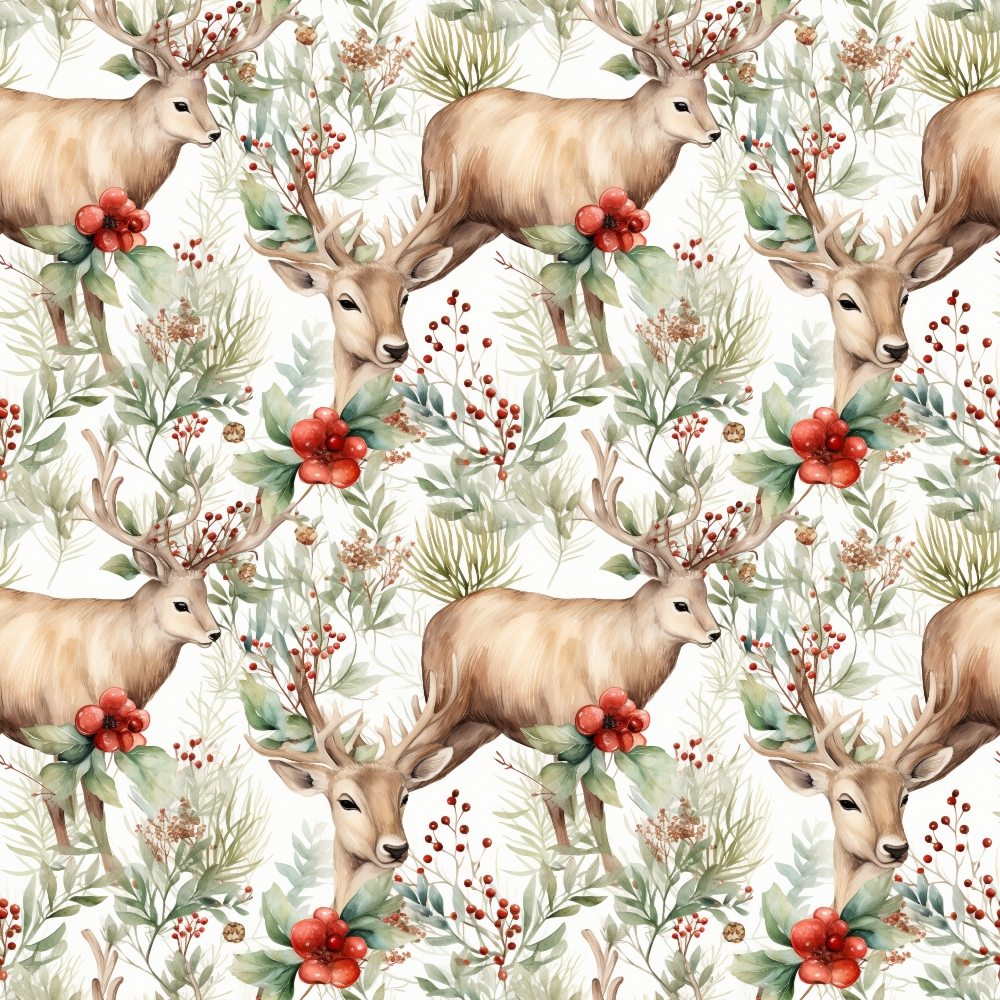 Yuletide Woodland Pattern 23 Minky Fabric