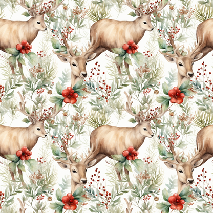 Yuletide Woodland Pattern 23 Minky Fabric