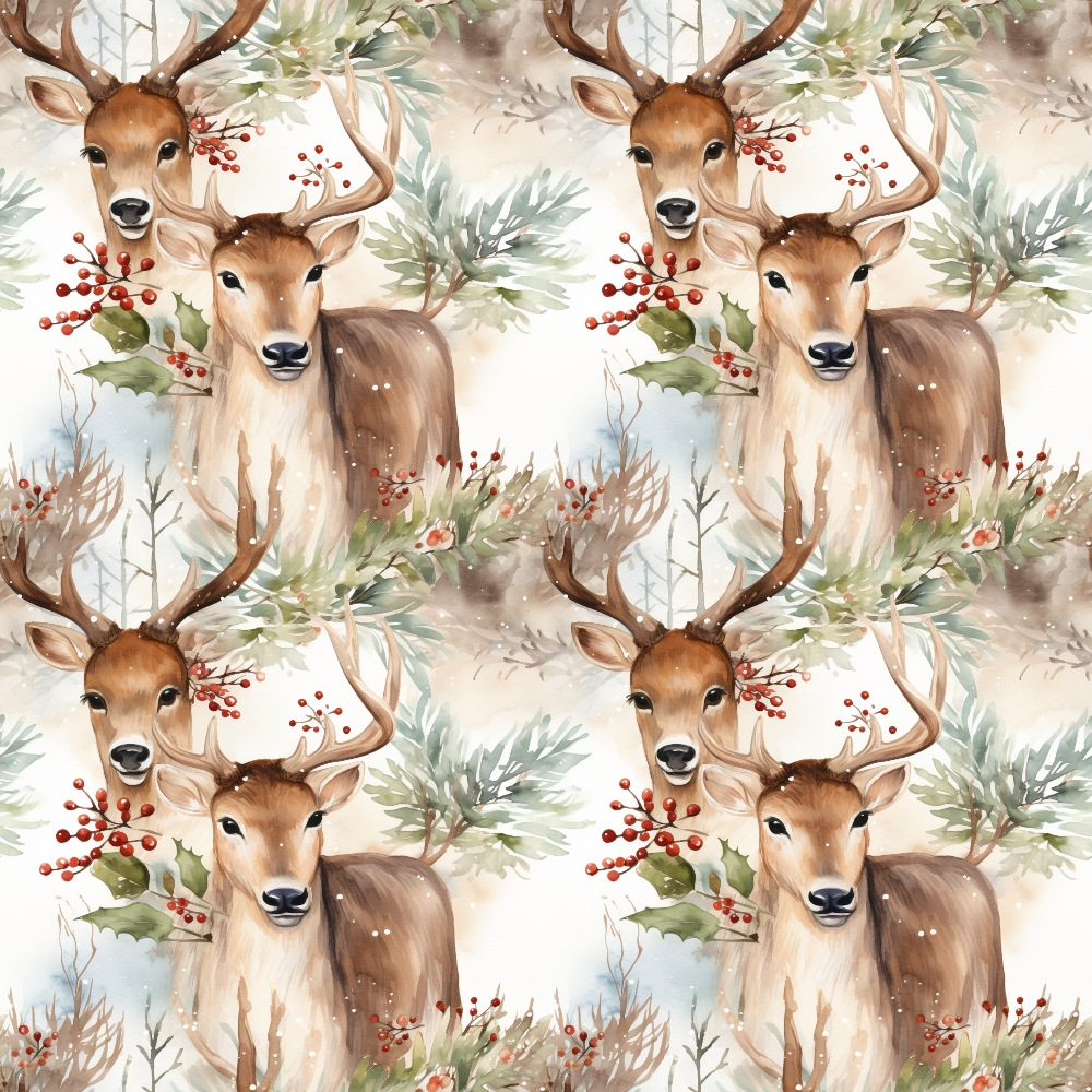 Yuletide Woodland Pattern 11 Minky Fabric