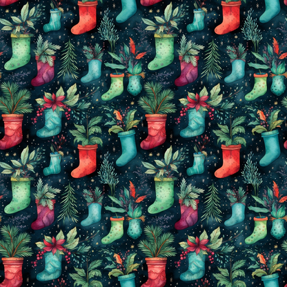 Yuletide Woodland Pattern 12 Minky Fabric