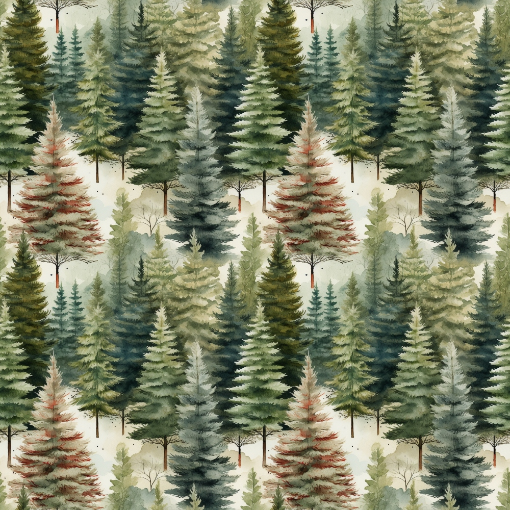 Yuletide Woodland Pattern 6 Minky Fabric