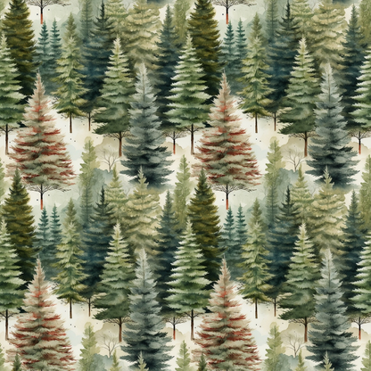 Yuletide Woodland Pattern 6 Minky Fabric
